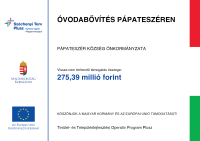 Óvodabővítés projekttábla