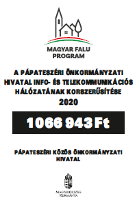 Kommunik�ci�s h�l�zat fejleszt�se 2020